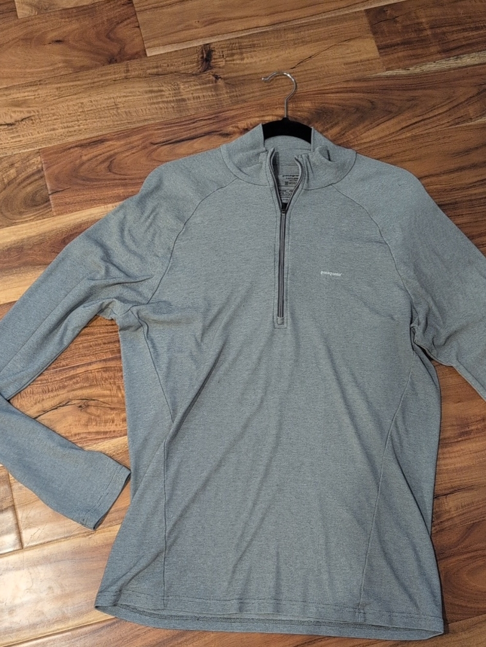 Patagonia Capilene 2 Ultra Light Gray Men's Quarter-Zip Performance Pullover